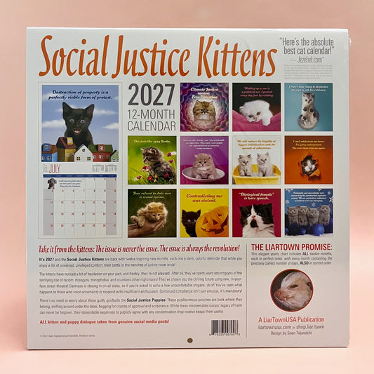 2027 Social Justice Kittens Wall Calendar