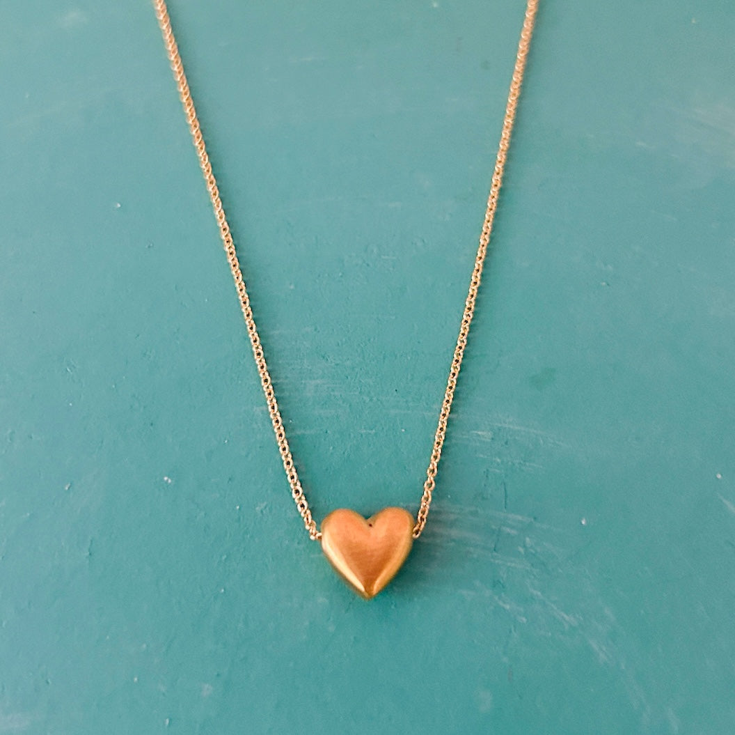 Handmade Puffy Heart Necklace