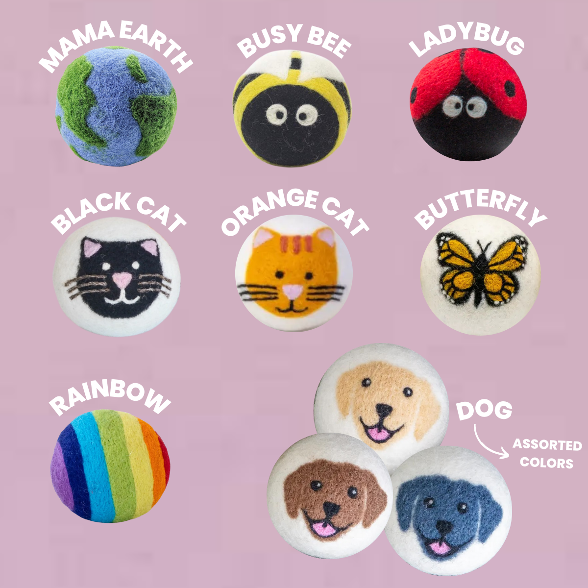 Single Wool Dryer Ball - assorted styles