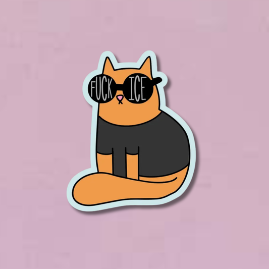 Fuck Ice Cat Sticker