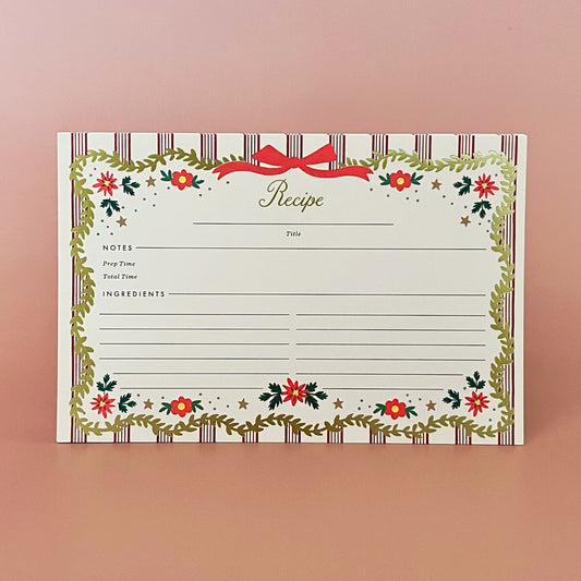 Holly Jolly Recipe Cards S/12