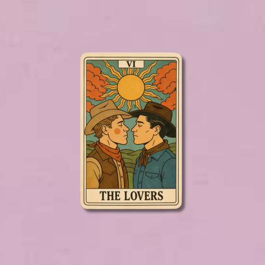 The Lovers Cowboys Tarot Sticker