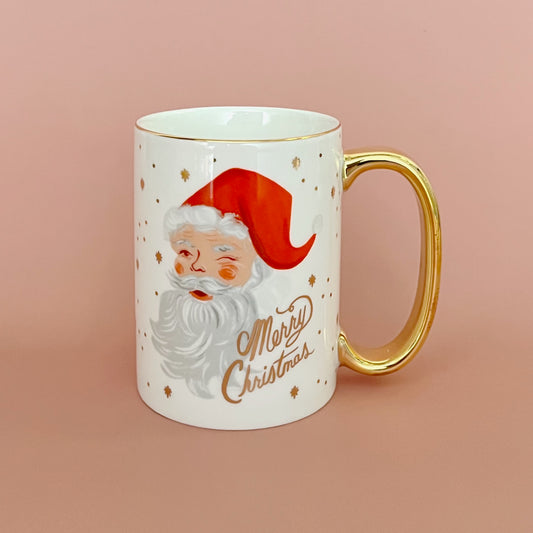 Rifle Paper Holiday Mug Winking Santa