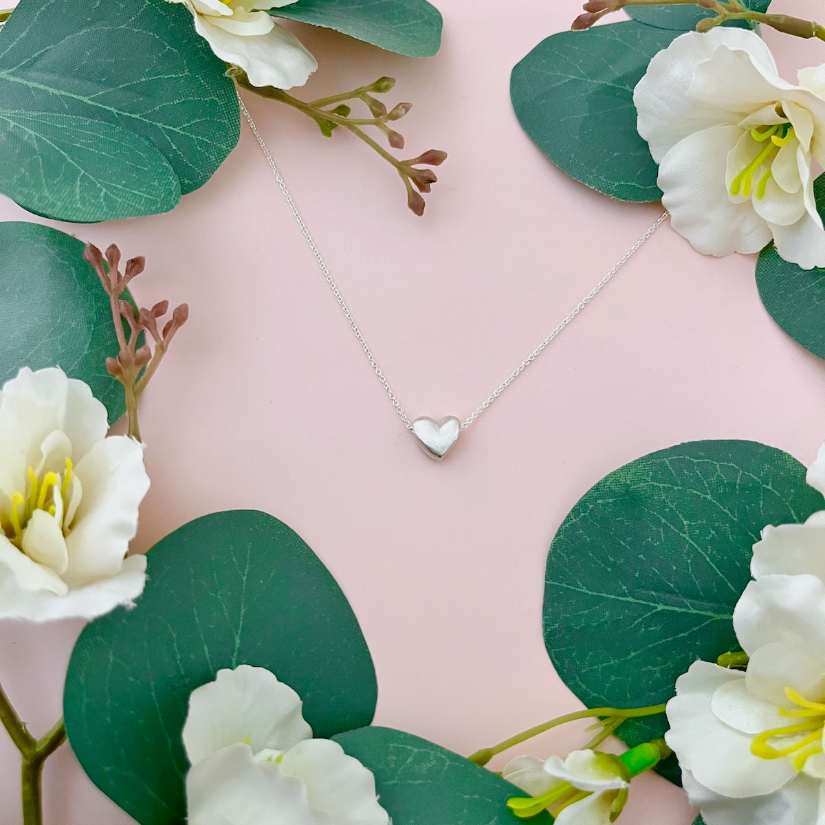 Handmade Puffy Heart Necklace