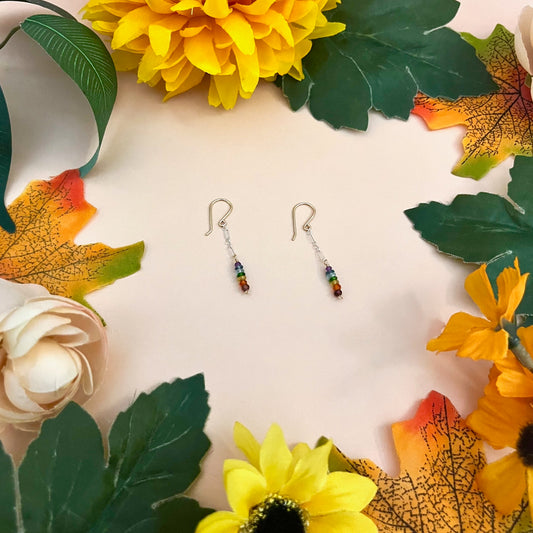 Prismatic Rainbow Beam Earrings