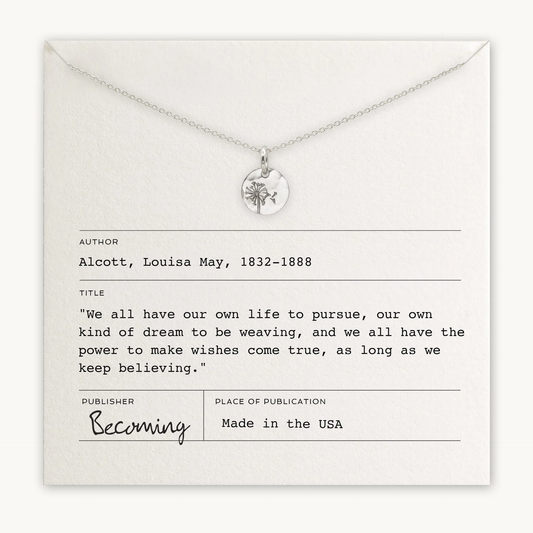 Dandelion Wishes Necklace, Silver
