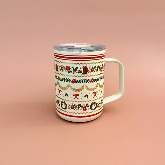 Rifle Paper 16oz Holly Jolly Insulated Mug