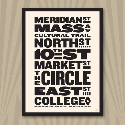 18 x 24" Indy Streets Print,