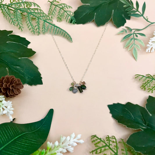 Lichen Collection - Little Lichen Charm Necklace, 16" + 2"